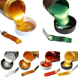 Bright Gold Paint Metallic Acrylic Paint Waterproof Not Faded Statuary Coloring DIY Hand Clothes Painted Graffiti Pigments
