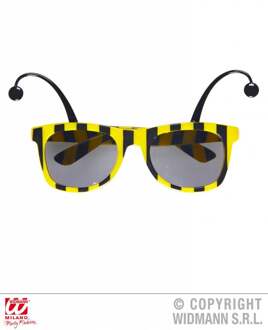 Bril Bij met antennes Geel - Beige - Creme, Zwart