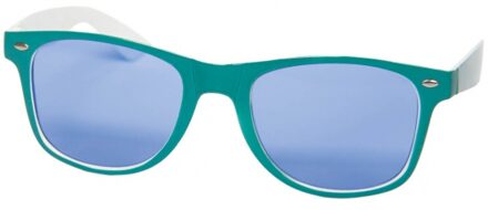 Bril Blues Brother blauw / wit