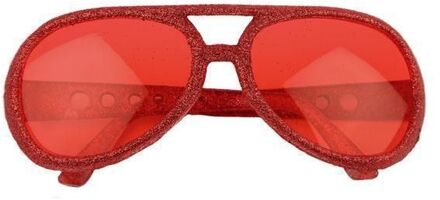 Bril Disco glitter rood Rood - Zalm