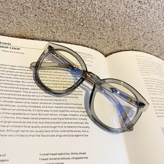 Bril Frame Ronde Computer Brillen Candy Kleur Optische Brilmontuur Pijl Klinknagel Bril Frames Voor Mannen Vrouwen grijs