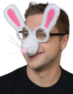 Bril Konijn Wit - Transparant