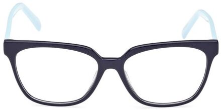 Bril Vierkante Montuur Heldere Lens - maat Navy