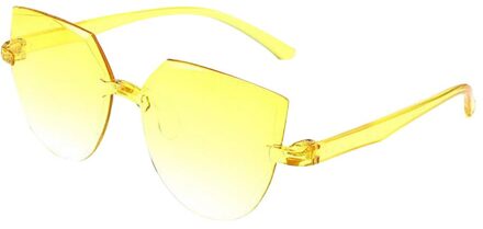 Bril Zonnebril Vrouwen Snoep Gradiënt Kleurrijke Vintage Frameloze Multilaterale Vormige Zonnebril Oculos De Sol Feminino H