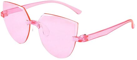 Bril Zonnebril Vrouwen Snoep Gradiënt Kleurrijke Vintage Frameloze Multilaterale Vormige Zonnebril Oculos De Sol Feminino