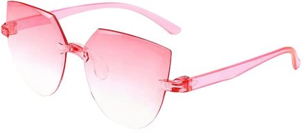 Bril Zonnebril Vrouwen Snoep Gradiënt Kleurrijke Vintage Frameloze Multilaterale Vormige Zonnebril Oculos De Sol Feminino