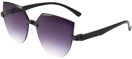 Bril Zonnebril Vrouwen Snoep Gradiënt Kleurrijke Vintage Frameloze Multilaterale Vormige Zonnebril Oculos De Sol Feminino