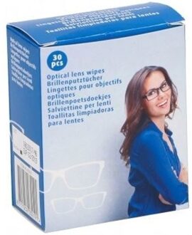 Brillendoekjes - 30x - schoonmaakdoekjes - brillen poetsdoekjes