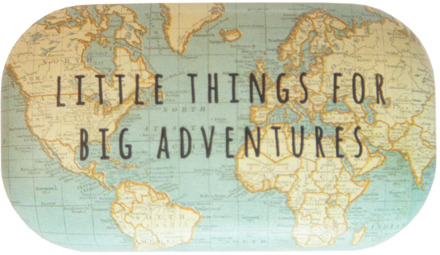 Brillenkoker Travel case vintage world map | Sass & Belle