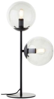 Brilliant Ariol Tafellamp - Zwart/Gerookt Glas
