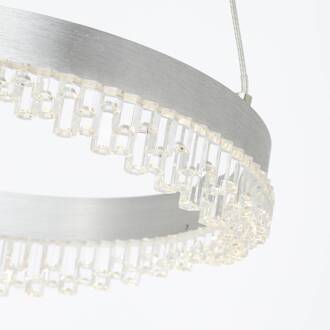 Brilliant Aurora hanglamp, aluminium, Ø 30 cm, aluminium, CCT geborsteld aluminium
