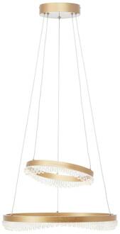 Brilliant Aurora hanglamp, goudkleurig, Ø 30 cm, aluminium, CCT goudkleurig mat