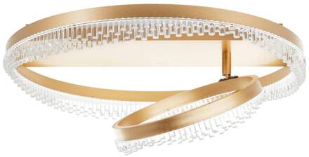 Brilliant Aurora LED plafondlamp, goudkleurig Ø 61 cm, aluminium, CCT goudkleurig mat