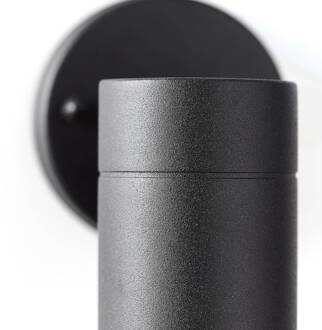 Brilliant Buitenwandlamp Jandy down, vast, zwart, metaal, GU10