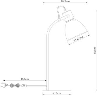 Brilliant Erena tafellamp, draaibare kop, rood