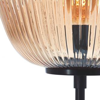 Brilliant Kaizen vloerlamp, hoogte 140 cm, amber, glas