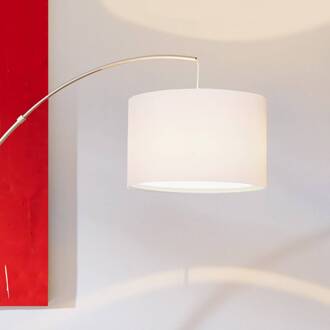 Brilliant lamp Clarie boog vloerlamp 1.8m ijzer / wit | 1x A60, E27, 60W, geschikt voor standaardlampen (niet inbegrepen) | Schaal A ++ tot E | Met voetschakelaar