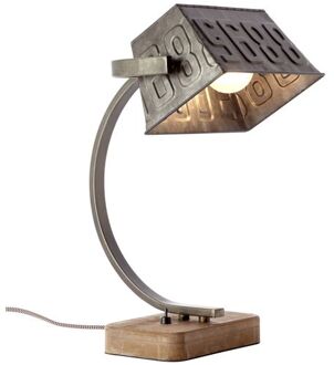 Brilliant lamp Drake tafellamp zwart staal / bruin | 1x A60, E27, 40W, geschikt voor normale lampen (niet inbegrepen) | Schaal A ++ tot E | Met tuimelschakelaar