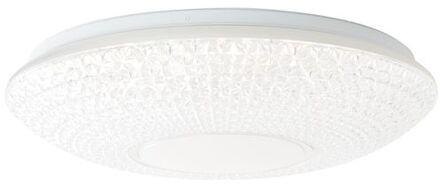 Brilliant lamp Nunya LED plafondlamp 52cm wit / chroom | 1x 60W LED geïntegreerd, (4800lm, 3000-6000K) | Schaal A ++ tot E | Traploos dimbaar / regelbaar via afstandsbediening