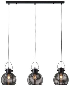 Brilliant lamp Sambo hanglamp 3-lichtserie zwart | 3x A60, E27, 60W, geschikt voor normale lampen (niet inbegrepen) | Schaal A ++ tot E | In hoogte verstelbaar / kabel inkortbaar