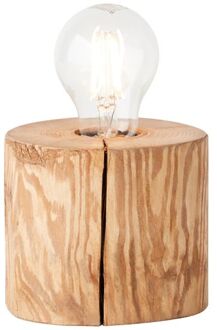 Brilliant lamp, Trabo tafellamp 10cm gebeitst grenen, hout, 1x A60, E27, 25W, normale lampen (niet inbegrepen), A++