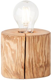 Brilliant lamp, Trabo tafellamp 10cm gebeitst grenen, hout, 1x A60, E27, 25W, normale lampen (niet inbegrepen), A++