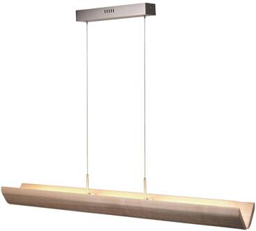 Brilliant LED hanglamp Monterra, lengte 132 cm, bruin, hout