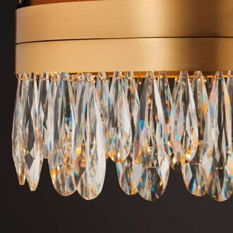 Brilliant LED plafondlamp Celestia, Ø 40 cm, messingkleurig, kristal messing, helder