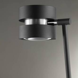 Brilliant LED vloerlamp Glow-Sphere, hoogte 146 cm, zwart, metaal zwart, aluminium