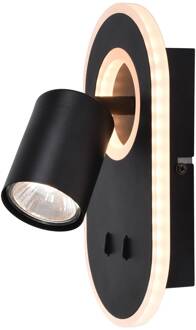 Brilliant LED wandlamp Kimon, zwart