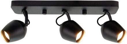 Brilliant Opbouwspot Vertino Zwart 3xgu10 5w