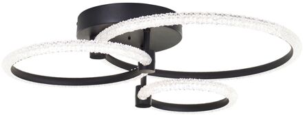 Brilliant Plafondlamp Aydin Zwart Met Kristaleffect 30w