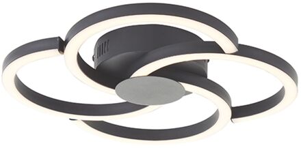 Brilliant Plafondlamp Fico Zwart 18w