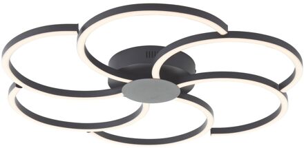 Brilliant Plafondlamp Fico Zwart 32w