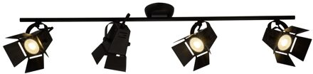 Brilliant Plafondlamp Move 4xGU10 max 5Watt in mat zwart Zwart,Mat zwart