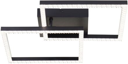 Brilliant Plafondlamp Ranni Zwart Kristaleffect 18w