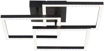 Brilliant Plafondlamp Ranni Zwart Kristaleffect 27w
