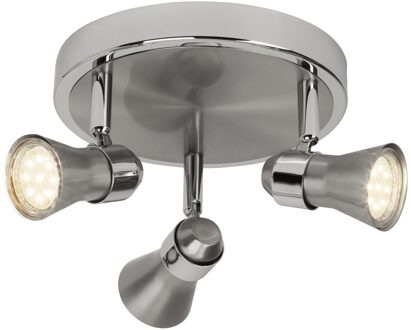 Brilliant Plafondlamp Sonny 3xGU10 5Watt (3000K) in chroom Chrome(chroom)