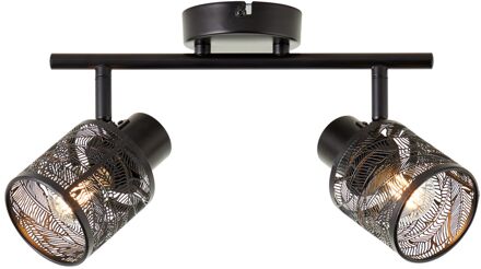 Brilliant Plafondspot Bano Zwart 2xe14