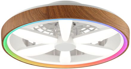 Brilliant Plafondventilator Gaiano Hout ⌀48cm 24w