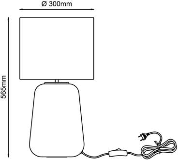 Brilliant Tafellamp Hydra hoogte 56,5 cm grijs/geel grijs, geel