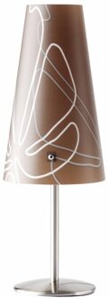 Brilliant Tafellamp Isa 36 cm hoog in donkerbruin Bruin,Donkerbruin