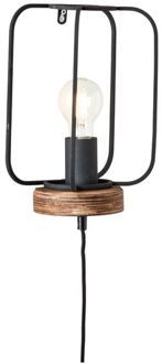 Brilliant Tosh Wandlamp - E27 Bruin, Zwart
