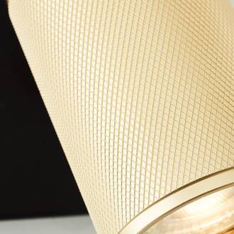 Brilliant Wandspot Marty zand/goud/zwart 1-lamp zand, goud, zwart