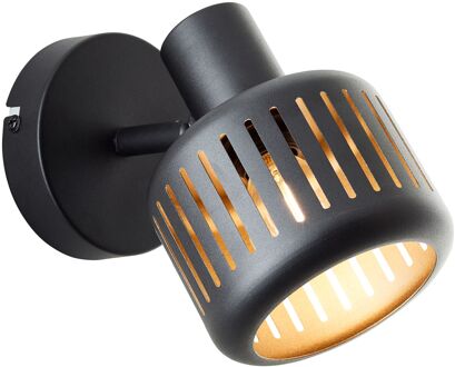 Brilliant Wandspot Tyas Zwart Goud E14