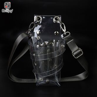 Brilljoy Lightweight Hairdressing Tool Bag pvcTransparent Cutting Scissor Barber Hair Scissor Bag Pouch Hairdressing Scissor Bag Scissors zak grijs