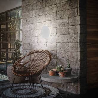 Briloner Aurora LED buitenwandlamp, wit, met touchdimmer, IP54