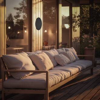 Briloner Aurora LED buitenwandlamp, zwart, met touchdimmer, IP54