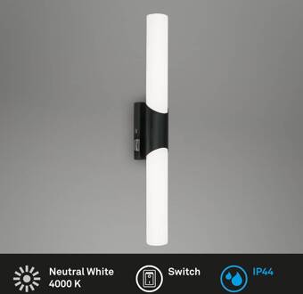 Briloner Badkamerpiegel lamp Klak Brilo, zwart, 47 cm