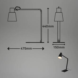 Briloner Bureaulamp 7467015 in zwart